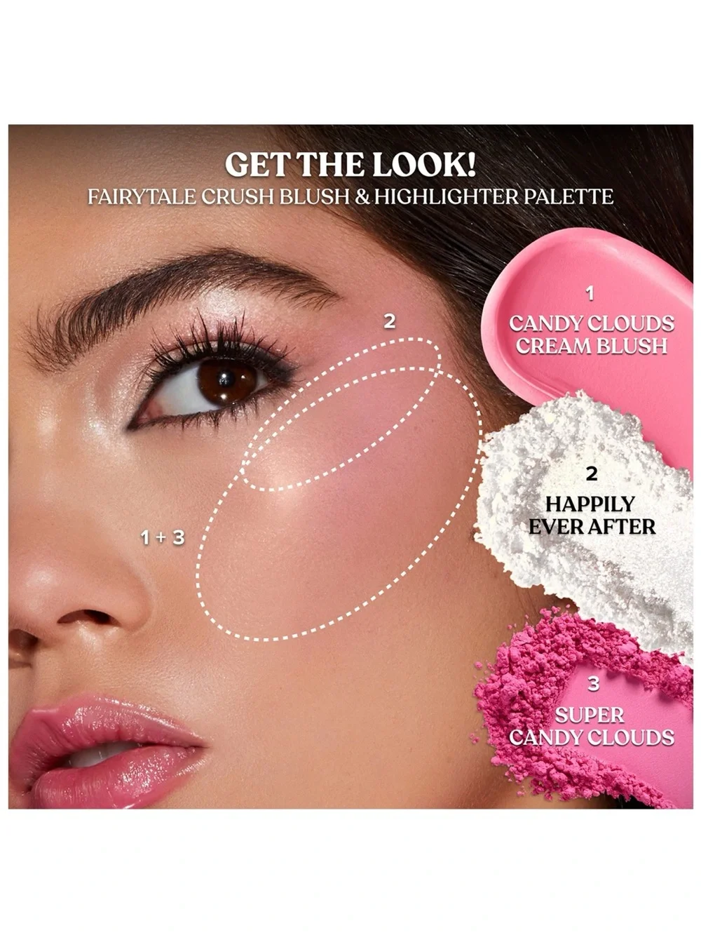 Too Faced Fairytale Crush Blush & Highlighter Palette - Pink with Green Trim